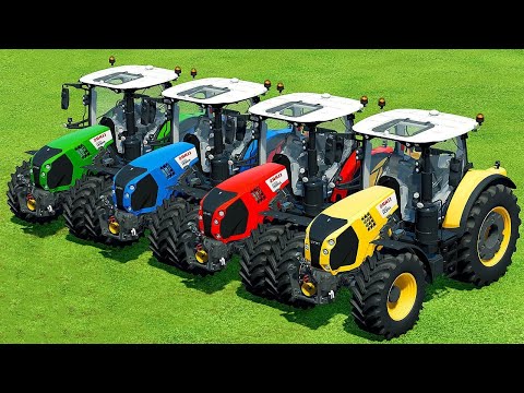 CUTTING GRASS AND MAKING BALES WITH  CLAAS and CASE TRACTORS - Farming Simulator 22