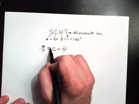 Drawing Lewis Structures 6 thiocyanate ion