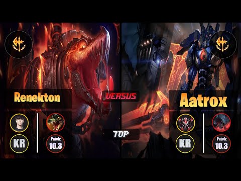 Roach RENEKTON (Top) [Conqueror] VS AATROX - Grandmaster KR Patch 10.3