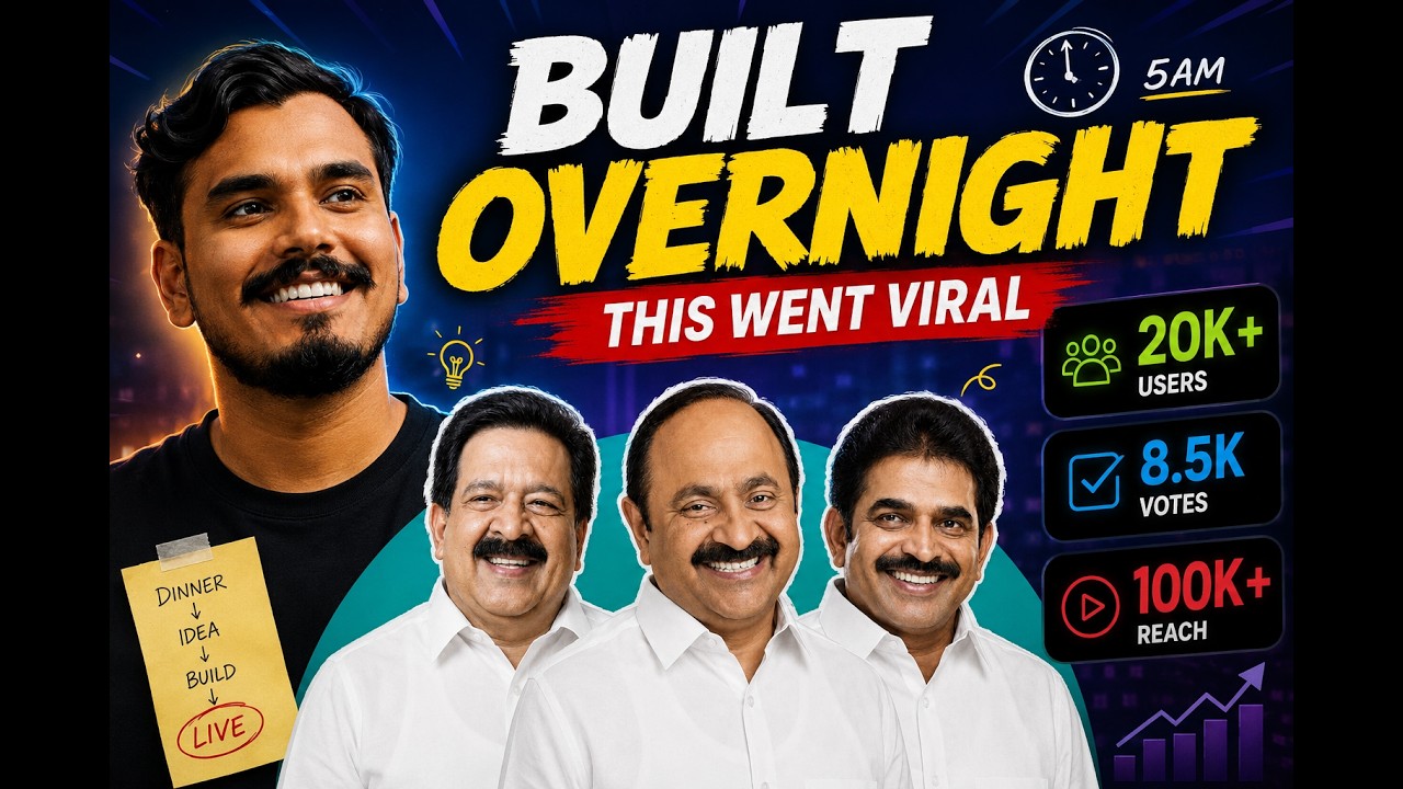 Built Kerala's CM Voting Platform Overnight… It Went Viral