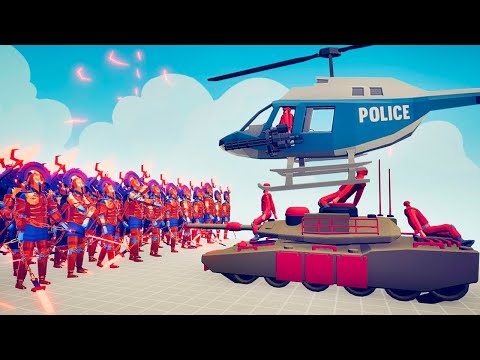 MODERN DUO TANK & HELICOPTER vs ARMIES | TABS Totally Accurate Battle Simulator