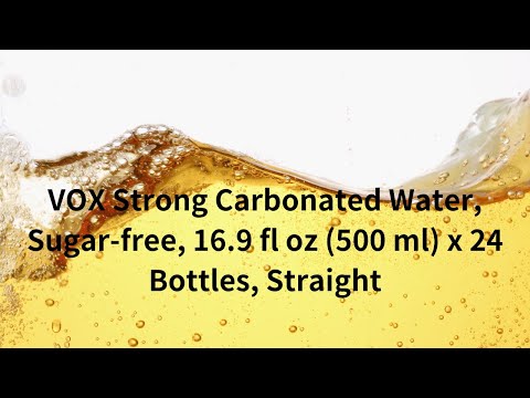 VOX Strong Carbonated Water, Sugar-free, 16.9 fl oz (500 ml) x 24 Bottles, Straight