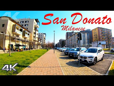 San Donato - Milanese | A Quiet Winter Walking Tour Around The Town | 4K - [UHD]