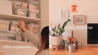 Desk makeover & art supplies organization