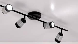 1_Watch A Video About the Pro Track 4 Light Black Brushed Nickel LED Ceiling or Wall Track Fixture