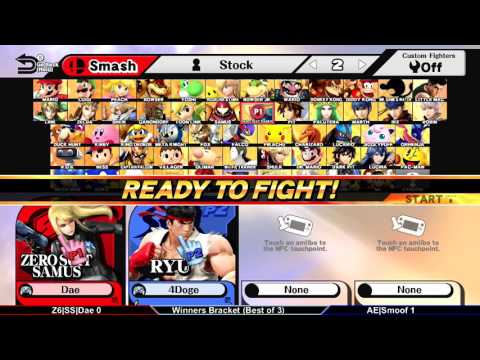 Gwinnett Brawl 41 Smash 4 Singles Dae (Zero Suit Samus) vs Smoof (Ryu)