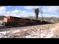 3 EMD SD70ACEs up front restart 12,000 ton train on a 2% Grade, Moffat Tunnel Subdivision, Colorado