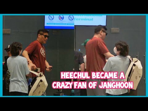 THE WAY HEECHUL CLINGING ON JANGHOON ... LOL