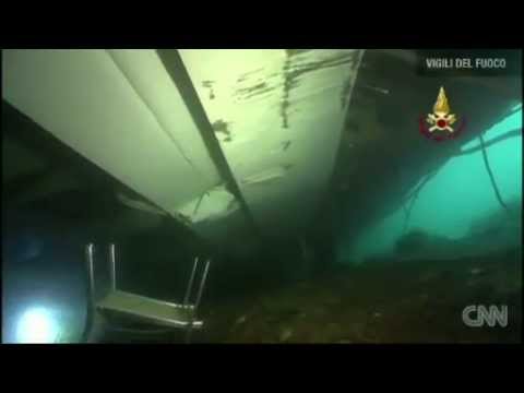 Concordia underwater: What divers see