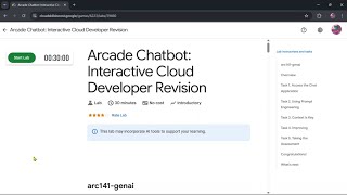 Download the video "Arcade Chatbot: Interactive Cloud Developer Revision | #qwiklabs | #arc141-genai"