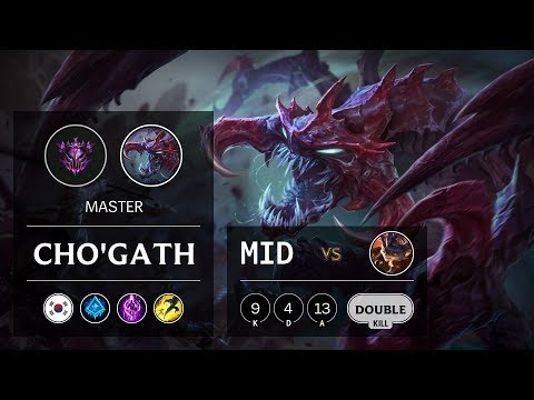 Cho'Gath Mid vs Rumble - KR Master Patch 9.8