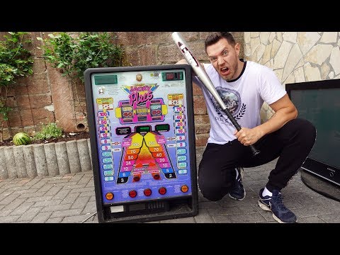 What's inside an old slot machine and what's the BEST way to destroy it?