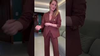 Video do Blazer Joana Marrom Estruturado SK