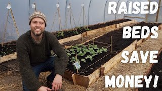 Raised beds in the polytunnel | LOW COST! grow your own vegetables