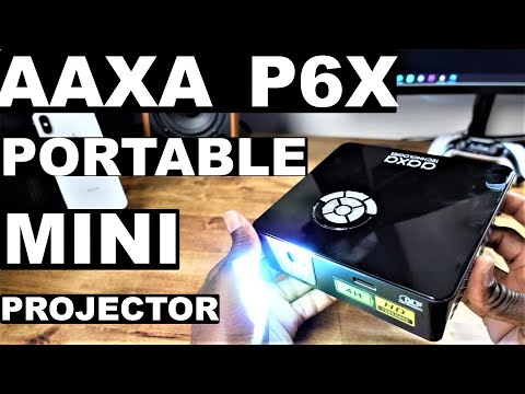 AAXA P6X Portable Mini Projector - Best Projector in 2022? 4 Hour Battery, 1080p, 30,000 Hours LED,