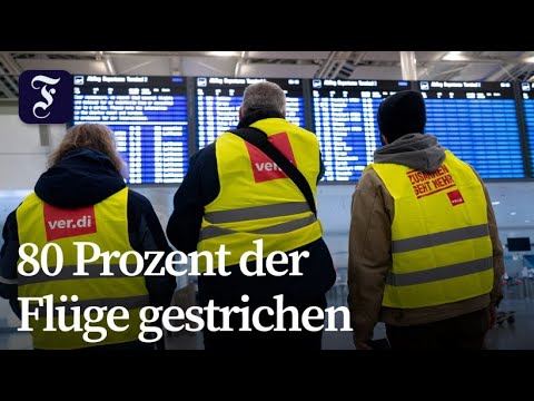Hunderte Flugausfälle wegen Verdi-Warnstreik
