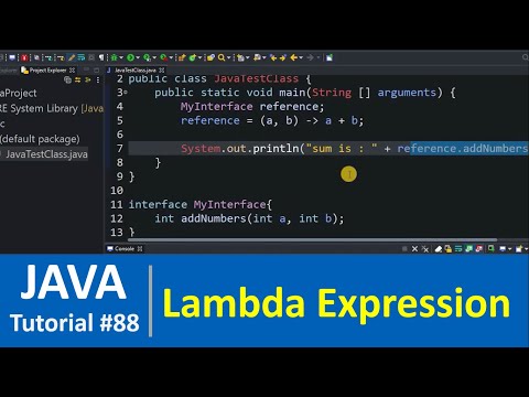 Java Tutorial #88 - Java Lambda Expressions with Examples | Add numbers