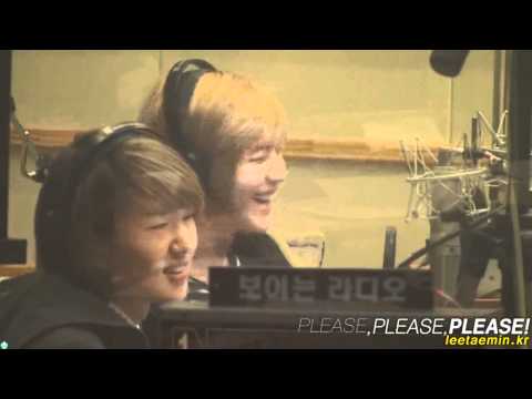 101025 Taemin laughing at Jonghyun's Imitation of Wheesung's Insomnia @ Sukira