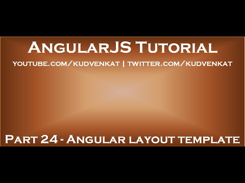 Angular layout template