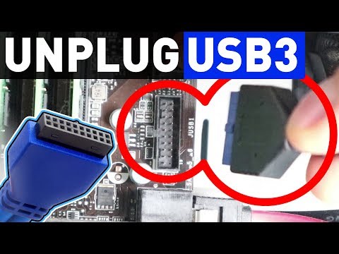 How to Unplug USB 3.0 Connector from Mainboard (Remove, Pull off, Disconnet, Eject USB 3/3.1/3.2)