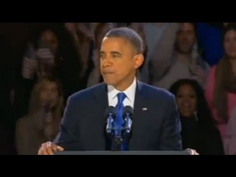 Barack Obama's election victory speech in full