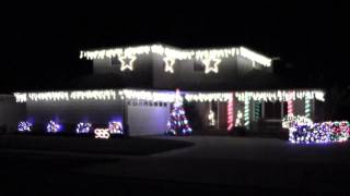 DJ Frank Holiday Light Show - Counting Stars & Geronimo - 2014