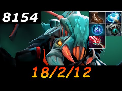 Dota 2 Weaver 8154 MMR 18/2/12 (Kills/Deaths/Assists) Ranked Full Gameplay
