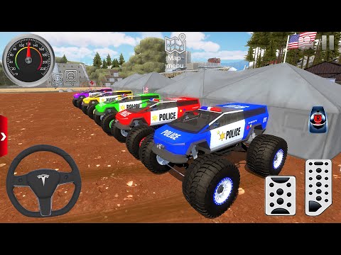 Juego De Carros - Police Monster Truck Racing Simulator 3D - Offroad Outlaws Android / IOS Gameplay