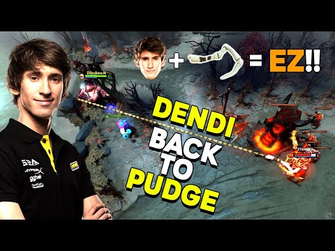 DENDI BACK TO SIGNATURE HERO PUDGE with DENDI SET and DC HOOK - EPIC PLAYS DOTA 2