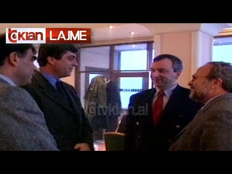 Fatos Nano në Pogradec me kryesocialistin bullgar - (3 Mars 2000)