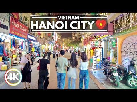 The Magic of Hanoi at Night: A Virtual Walking Tour in April 2023 - Vietnam 4K