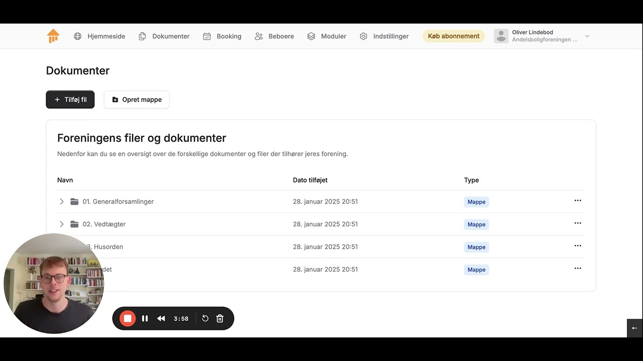 Video fra supporten: Opbevar og del vigtige dokumenter nemt i Boligforeningsweb