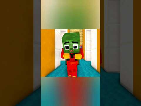 Craft MC  - Monster School:-Zombie Has Fallen Ill Due To Over-Stressed Studies.#minecraft #animation #shorts