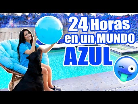VIVIENDO EN UN MUNDO AZUL por 24 Horas 😅 TODO AZUL por Un Dia 💙 Reto Divertido! SandraCiresArt