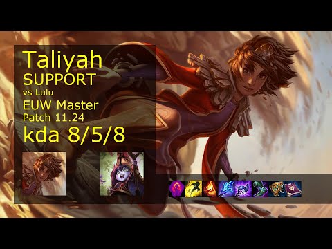 Rank 4 EUW Taliyah: Support vs Lulu