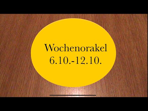 Weekly Oracle 6.10. - 12.10.