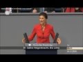 Сара Вагенкнехт - снова атакует Меркель в Бундестаге (26.11.2014) 