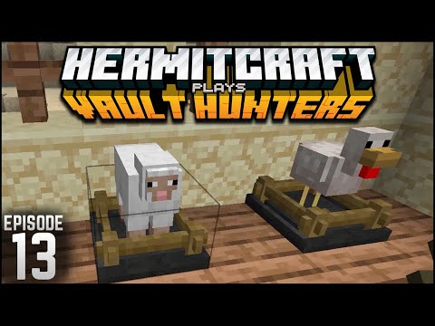 Plunderer Vault and Animal Pens! | Hermitcraft Vault Hunters - Ep. 13