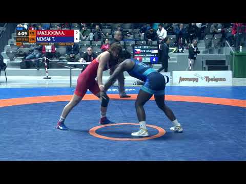 1/2 WW - 68 kg: A. HANZLICKOVA (CZE) v. T. MENSAH (USA)