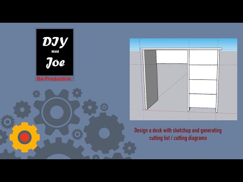 Design a desk with sketchup and generating cutting list / cutting diagrams ( Part 1 )