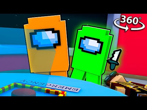You're the IMPOSTER in Among US! in 360/VR! - Minecraft VR Video