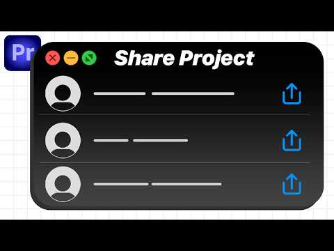 How To SHARE a Project in Premiere Pro