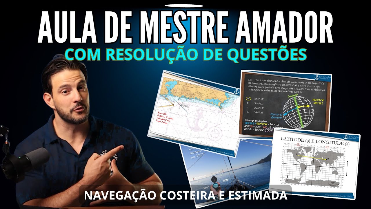 Aula de Mestre Amador com Resolução de Questões [Navegação Costeira e Estimada]