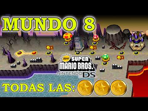MUNDO 8 TODAS LAS MONEDAS ESTRELLA New Super Mario Bros DS
