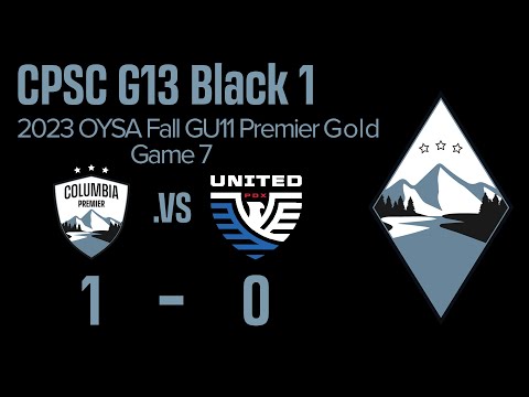 CPSC G13Black1 Fall 2023 U11 - Game 7 vs. United PDX 13G Premier Black (1-0)