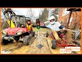 Mud Racing Kids Ride On Truck Vs Dad S Go Kart Through Mud Jump And Woods Educational Kid Crew