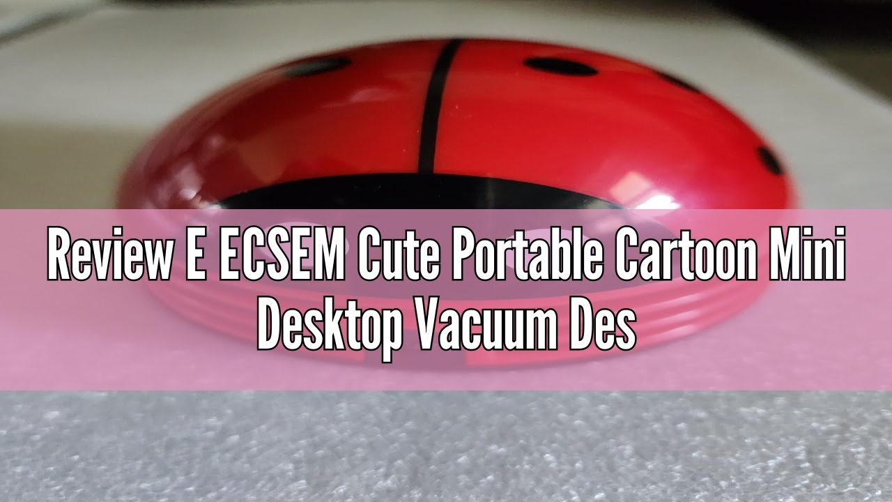 Review E ECSEM Cute Portable Cartoon Mini Desktop Vacuum Desk Dust Cleaner (Red)