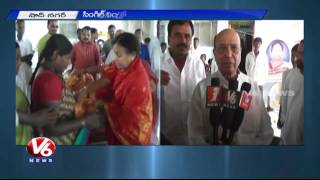 Former Minister Shankar rao started Blood Camp on the eve of Pushpamma Death anniversary