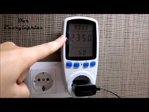 Strommessgerät Steckdose Energiekostenmessgerät Stromverbrauchszähler Großer LCD