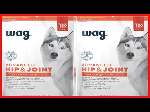 Marque Amazon - Wag Hip & Joint Advanced Soft Chews pour grands chiens, 150 ct